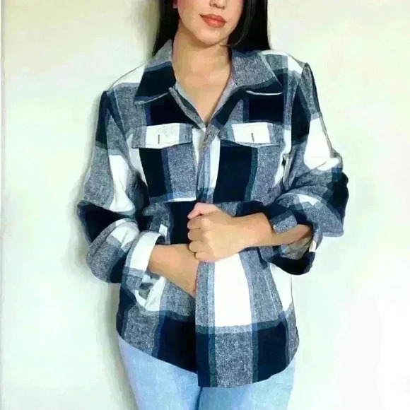 parisian Tops - Plaid jacket/shirt